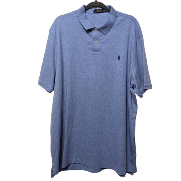 POLO RALPH LAUREN Classic Polo Shirt Sleeve Shirt Blue XXL - Picture 1 of 6
